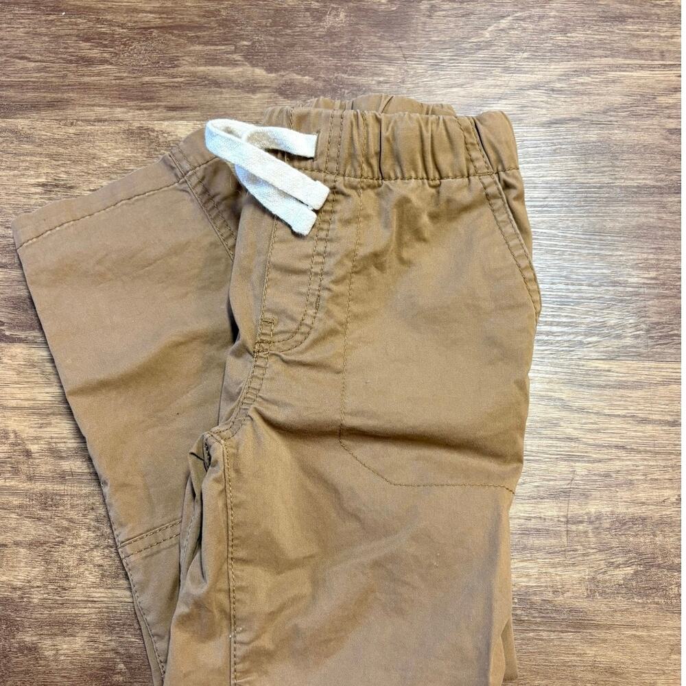 Cat & Jack Straight Leg Khaki Pants Boys Size 6 with Pockets elastic waistband